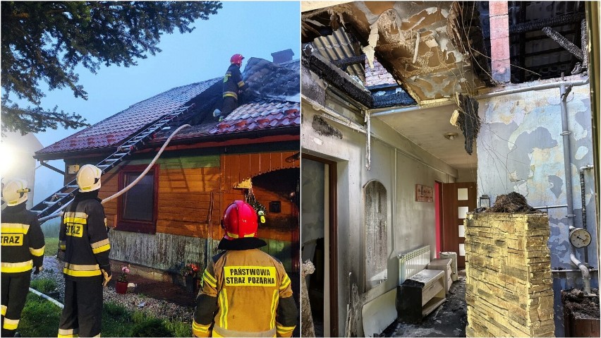 Z pożarem domu walczyło ponad 50 strażaków. Ogień wyrządził...
