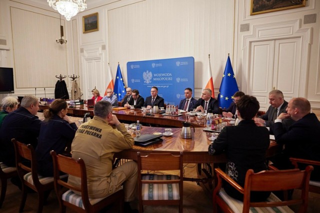 Spotkanie poświęcone zapadliskom w Trzebini odbyło się w Małopolskim Urzędzie Wojewódzkim w Krakowie