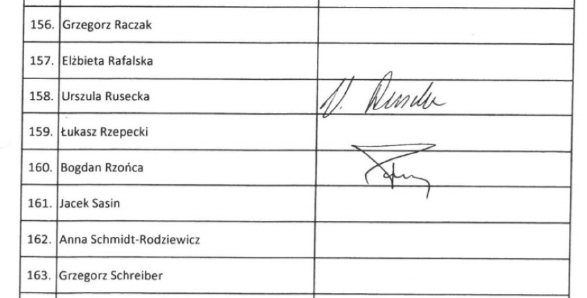 Kaczyński nie podpisał. Poseł Rzońca już tak