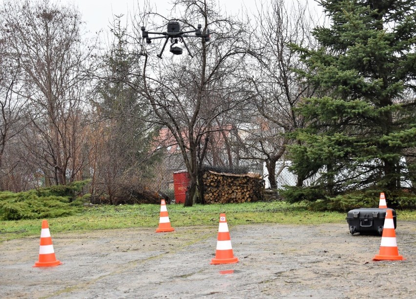 Policyjny dron w akcji w Jastrowiu