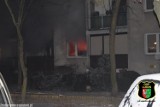 Trzy osoby ranne w nocnym pożarze w Luboniu [ZDJĘCIA]
