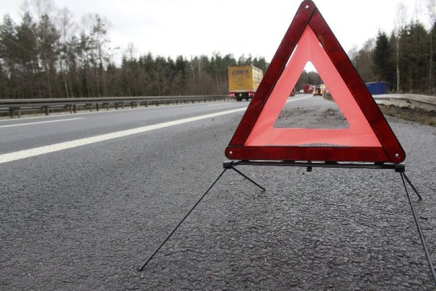 Wypadek na autostradzie A4 przy zjeździe Dębica Zachód