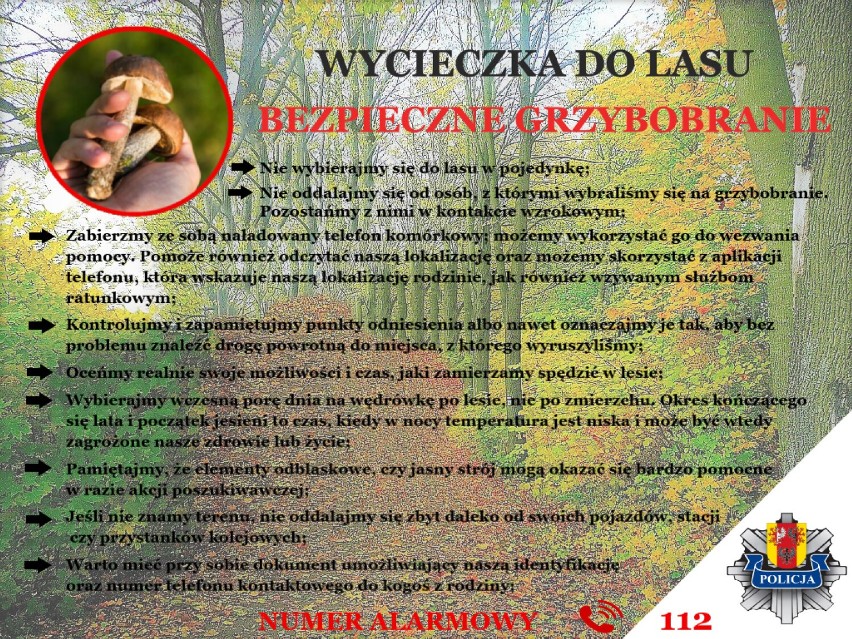 73-latka zgubiła się na grzybach. Odnaleźli ją policjanci z Osjakowa