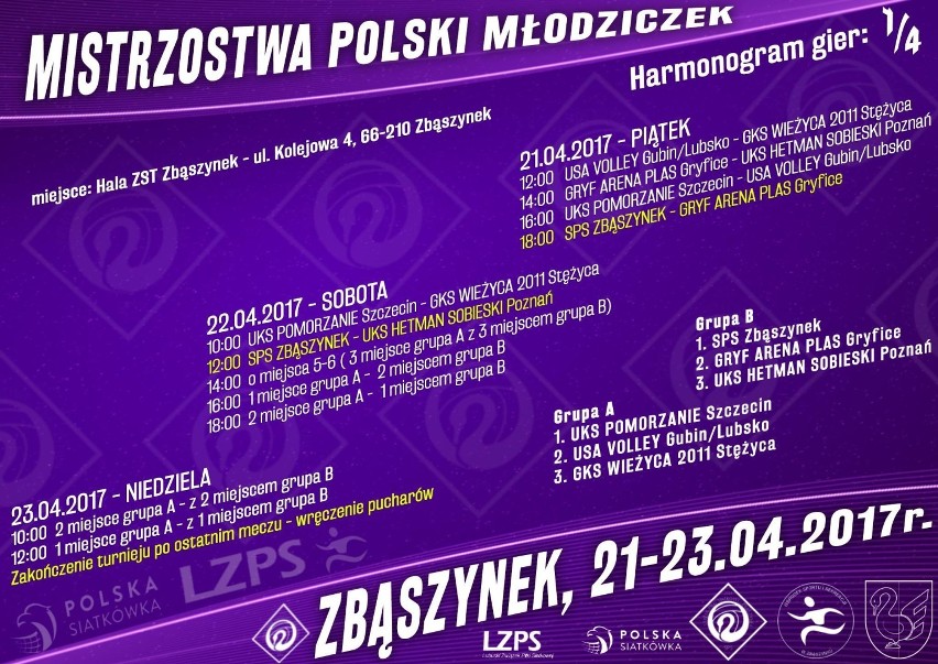 Zbąszynek. Ćwierćfinał Mistrzostw Polski Młodziczek w Piłce Siatkowej 