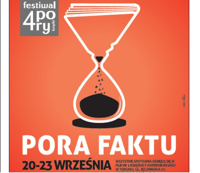 4 pory książki - festiwal Książnicy Kopernikańskiej w Toruniu. Zapraszamy na czas prozy.