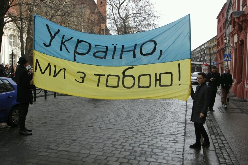 Wrocław zamanifestował poparcie dla Ukrainy