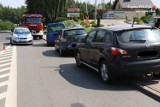 Jastrzębie: zderzenie 4 samochodów na Rybnickiej. Dwie osoby w szpitalu