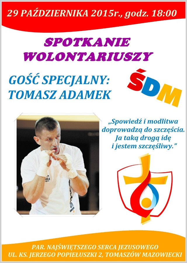 Sławny bokser Tomasz Adamek w parafii NSJ