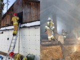 Dwugodzinna akcja gaśnicza w Typinie. Drewniany budynek mieszkalny zaczął się palić