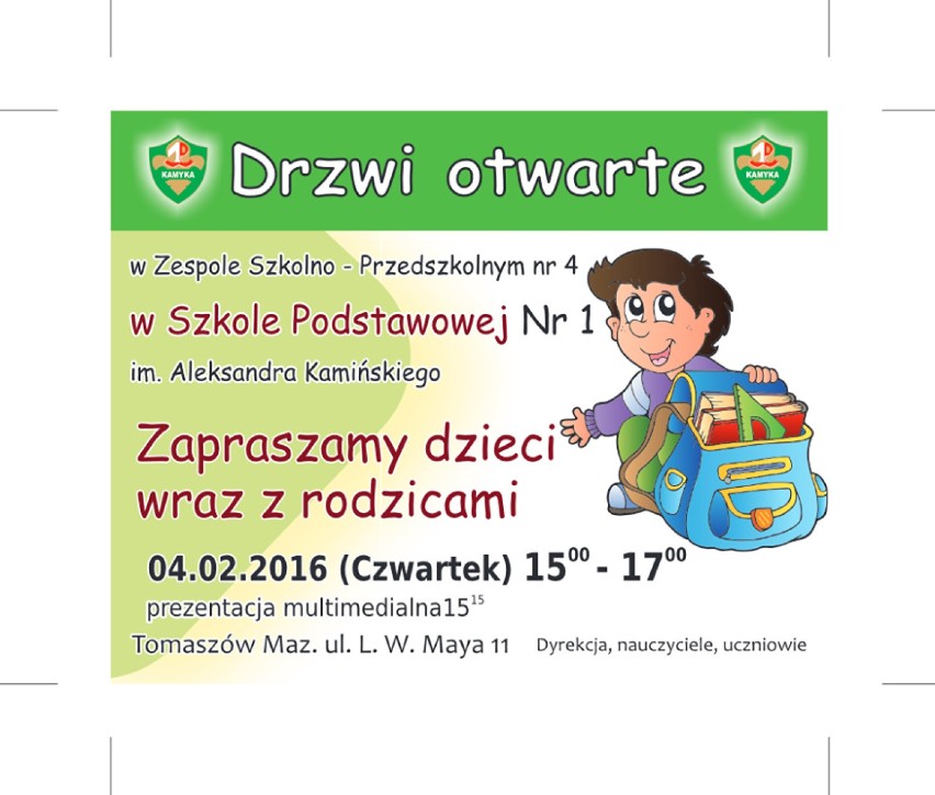 Gdzie pójdą 6-latki w Tomaszowie: Szkoły podstawowe zapraszają na dni otwarte [PLAKATY]
