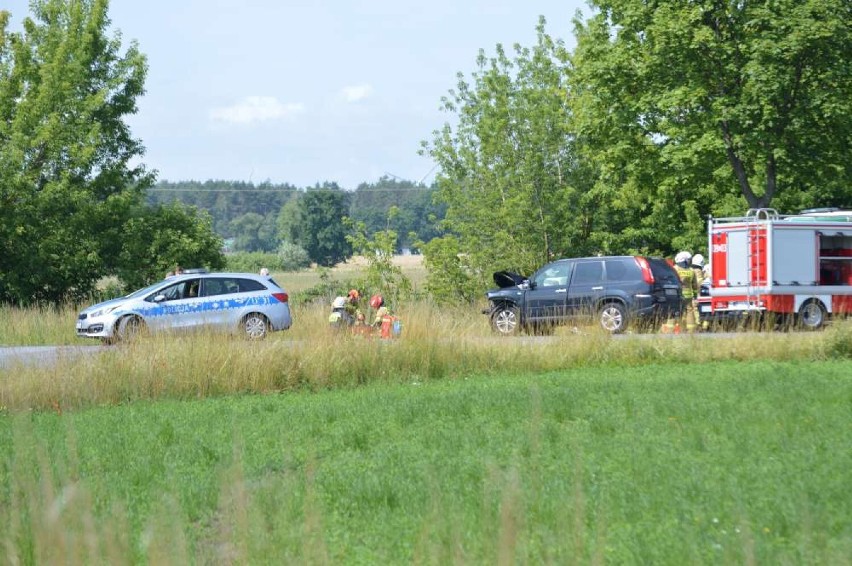 Wypadek dwóch samochodów na krajowej „jedenastce” w Budzyniu 