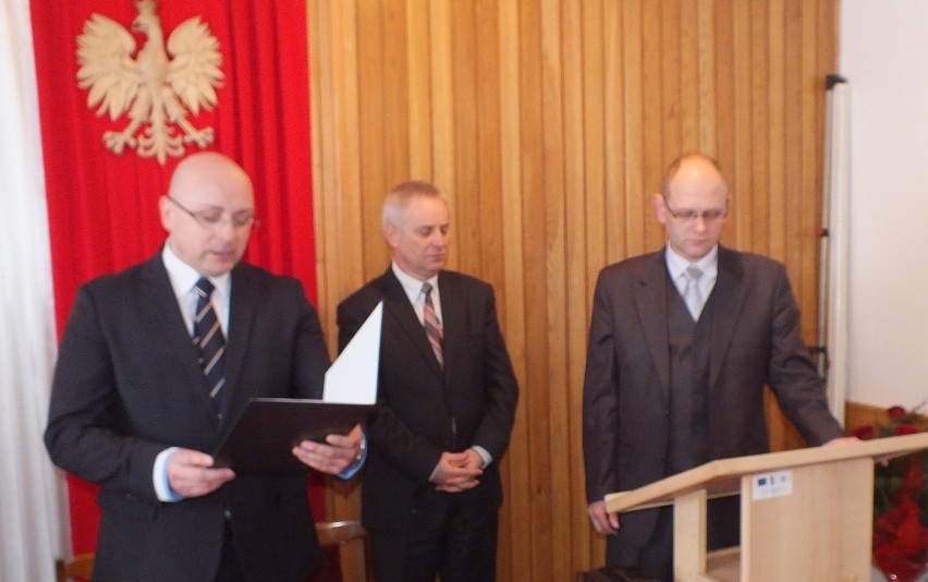 Marcin Grzelczak zaprzysiężony został dzisiaj (15 marca) na nowego wójta gminy Ujazd