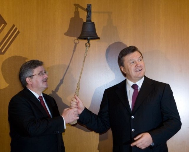 Janukowycz i Komorowski na GPW