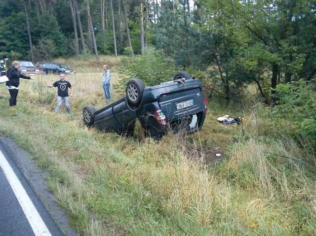 Kolizja drogowa Okonek - Podgaje.