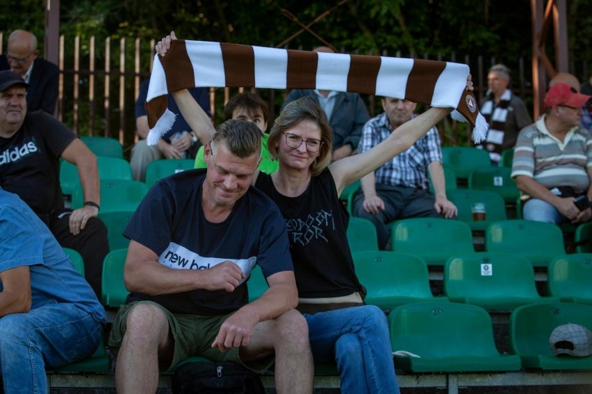 10.09.2021, Kraków: kibice na meczu Garbarnia - Pogoń...