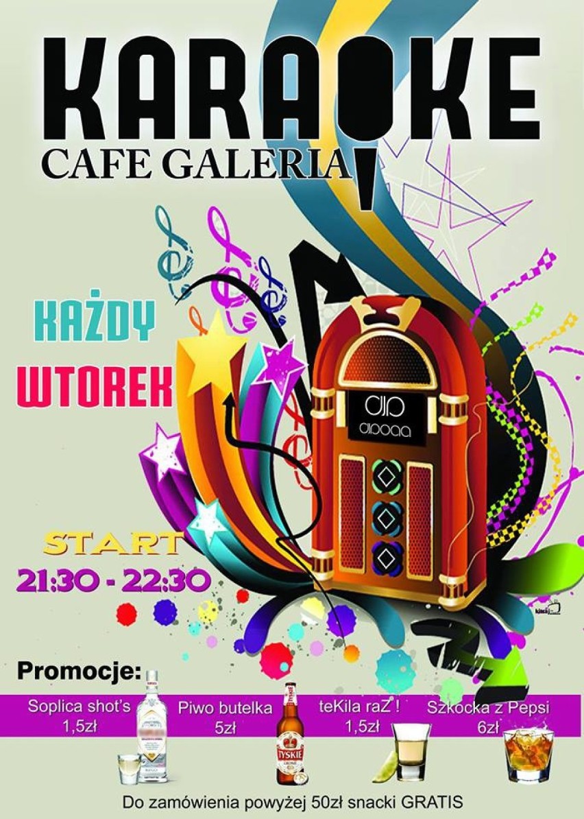 Karaoke Cafe Galeria
21.07.2015 20:00

Do Waszej dyspozycji...