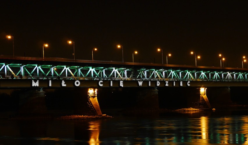Neon "Miło Cię widzieć" będzie ściecić na Moście Gdańskim od...