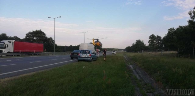 Poważny wypadek na A4 na wysokości Prószkowa.