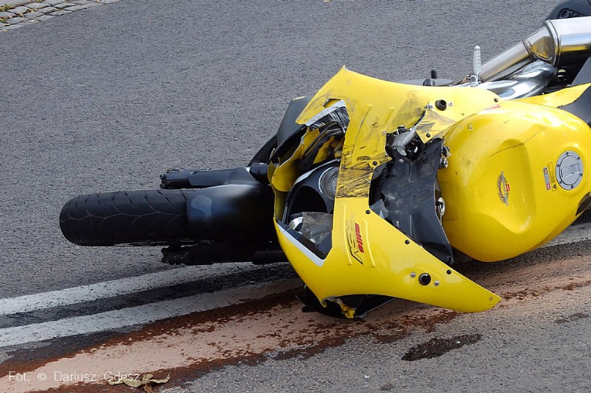 Wałbrzych: Wypadek na Andersa - motocyklista nie żyje