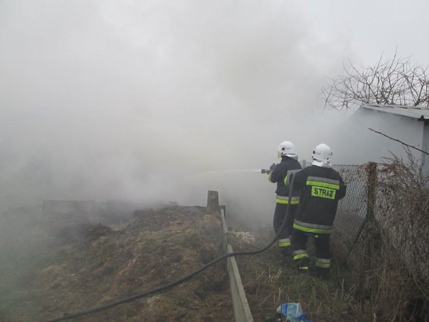 Pożar szopy w miejscowości Słupsko w gm. Mokrsko[FOTO]