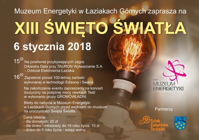Muzeum Energetyki w Łaziskach Górnych zaprasza na Święto Światła