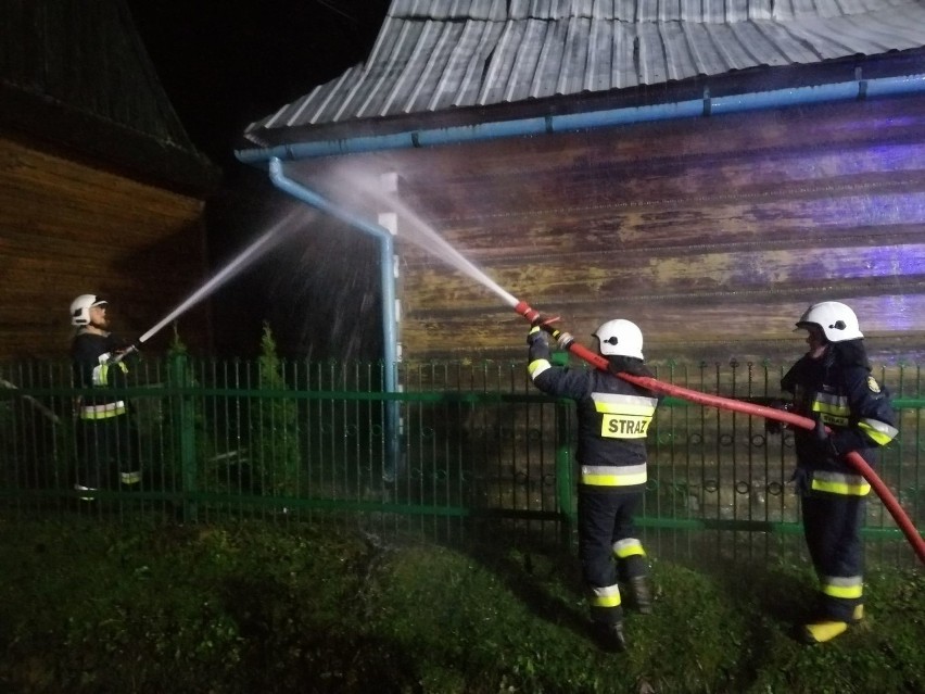 Pożar budynku mieszkalno-gospodarczego w Czerwiennem