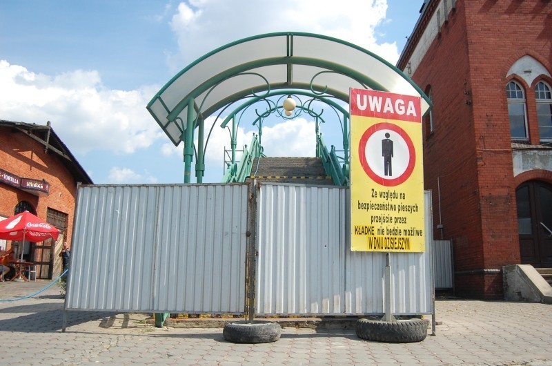 Kładka w Kwidzynie: Przejście nad torami będzie zamknięte również w środę
