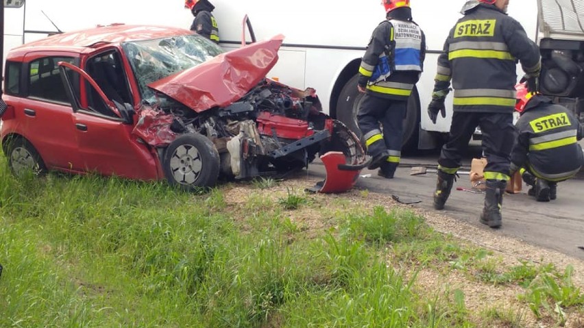 Wypadek w Kłobucku przy drodze na Rybno