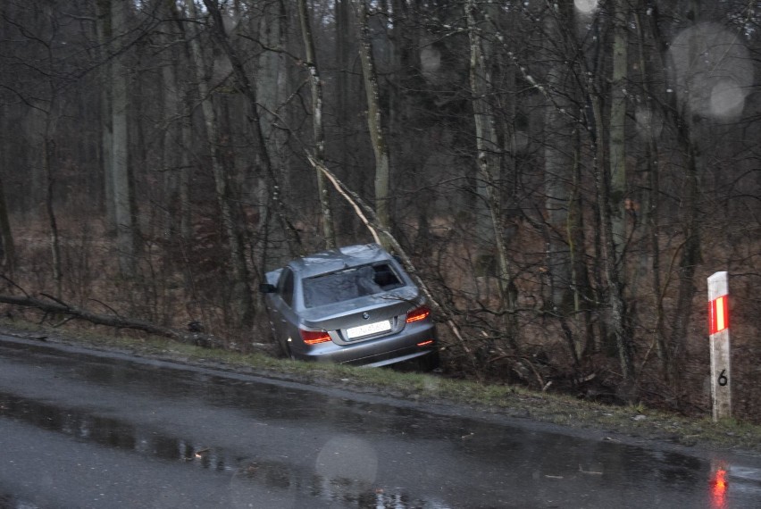 Wypadek na trasie Gniezno-Niechanowo. Dwa samochody w rowie! [FOTO]