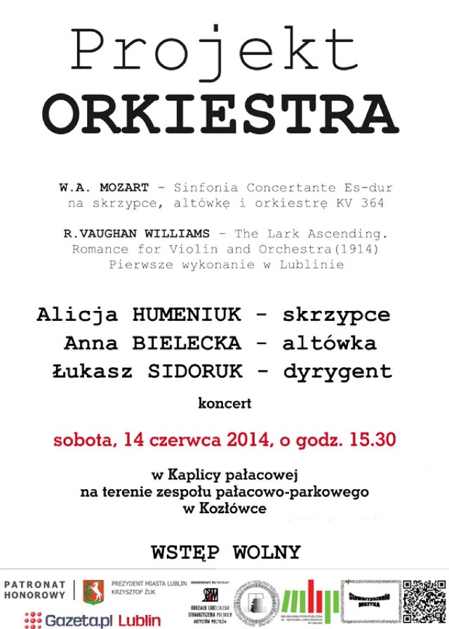 Muzeum Zamoyskich w Kozłówce zaprasza na koncert "Projekt Orkiestra"