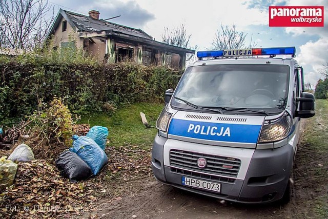 Miejsce zbrodni na terenie ogródków działkowych w wałbrzyskiej dzielnicy Podzamcze