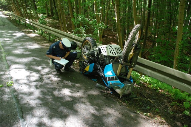 Wypadek motocyklisty w miejscowości Babidół