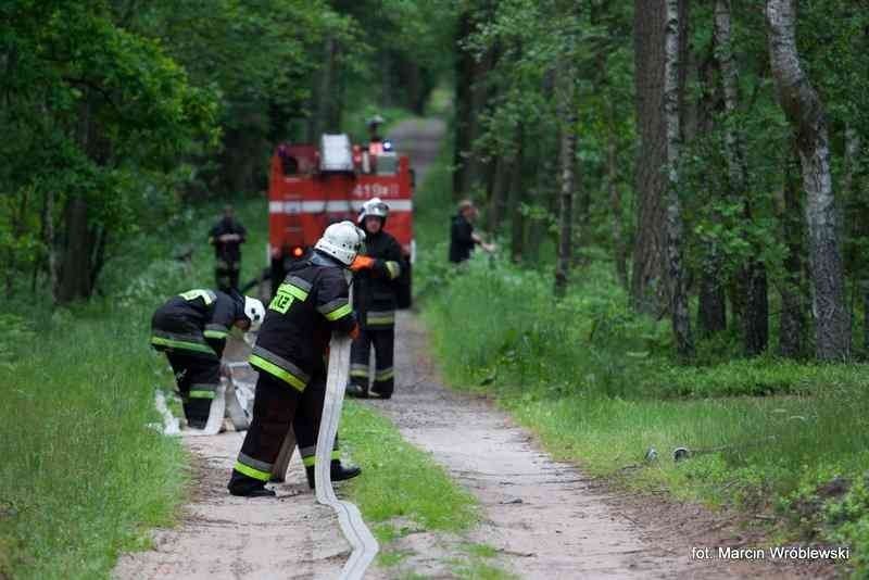 PSP Chojnice: Strażacy ćwiczyli w lesie [ZDJĘCIA]