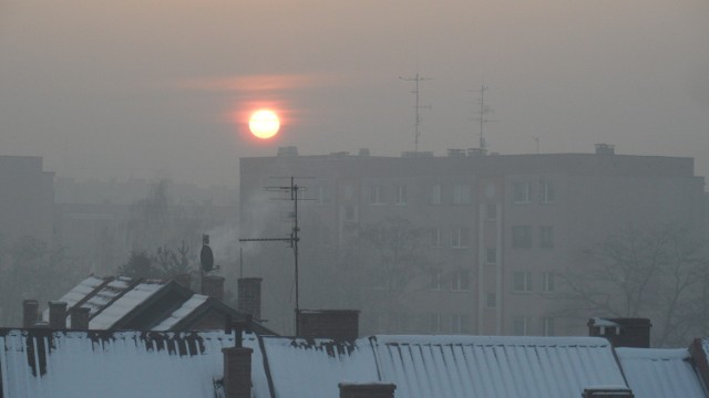 Wschód słońca nad Tychami