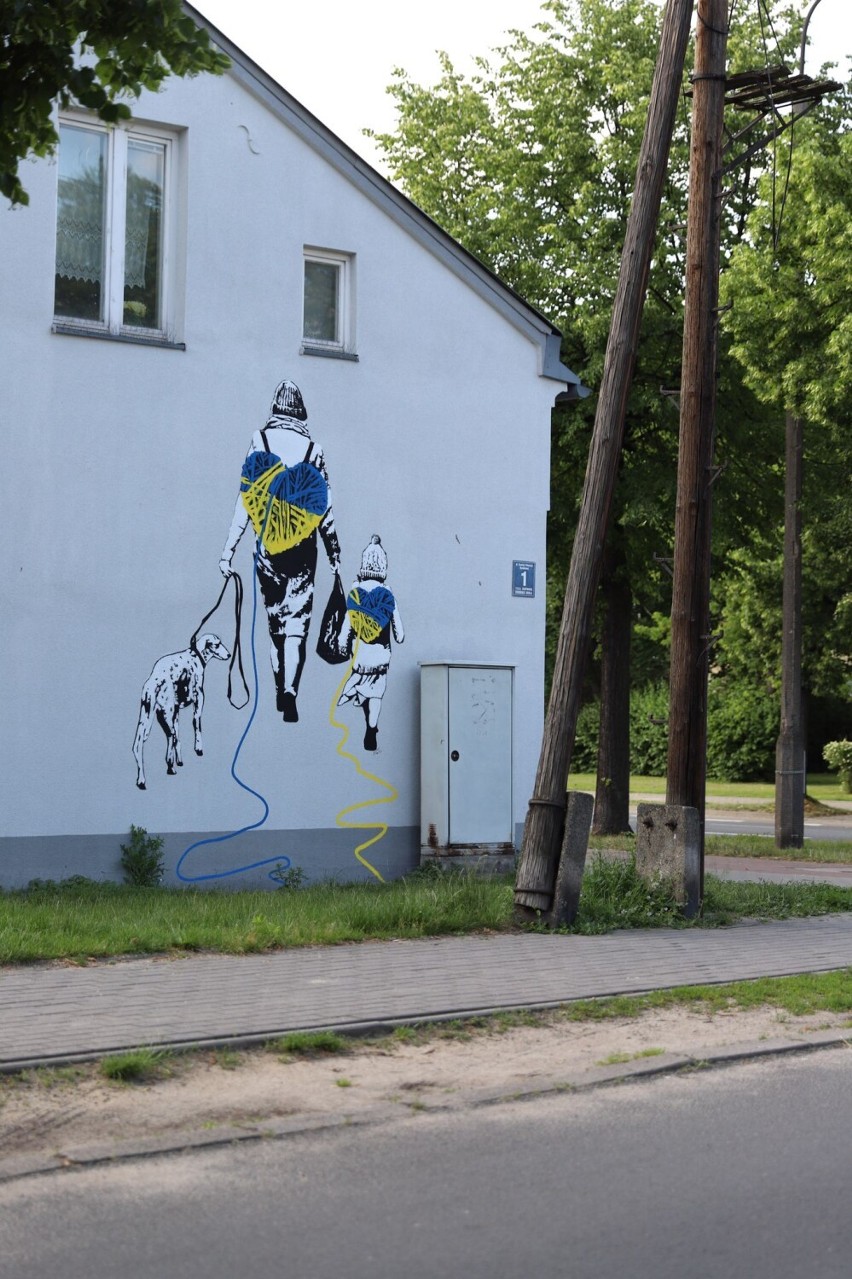 Nowy mural w Zduńskiej Woli. Solidarni z Ukrainą 