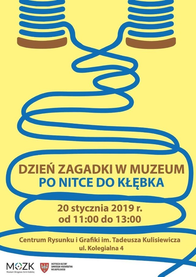 Muzeum Okręgowe Ziemi Kaliskiej zaprasza na "Dzień Zagadki w muzeum - po nitce do kłębka"