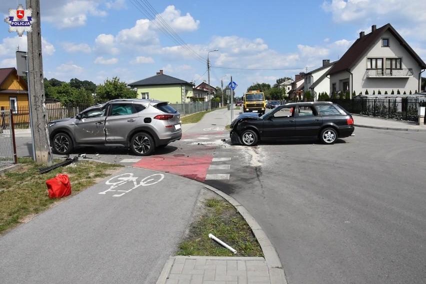 Biała Podlaska: Wypadek na skrzyżowaniu ulic Kruczej i Długosza. Kierowca hyundaia nie ustąpił pierszeństwa (Zdjęcia)
