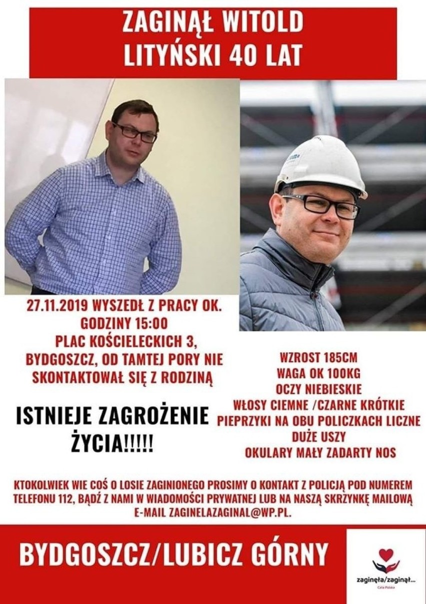 Zaginął mieszkaniec Lubicza Górnego, Witold Lityński 