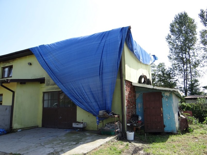 Wichura zrywała dachy w gminie Zapolice [ZDJĘCIA]