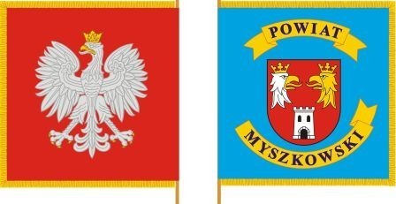 Sztandar Powiatu Myszkowskiego.