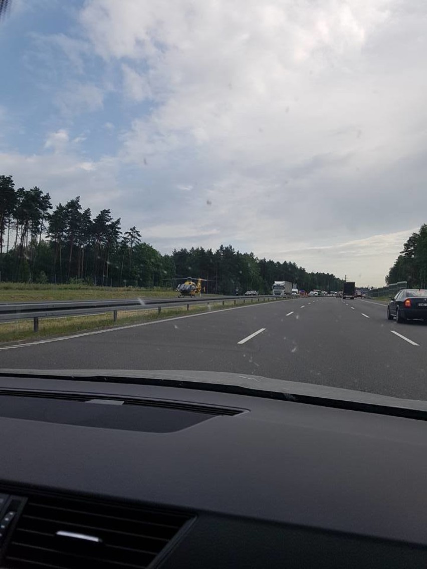 Pieszy potrącony na autostradzie - śmiertelny wypadek na A1