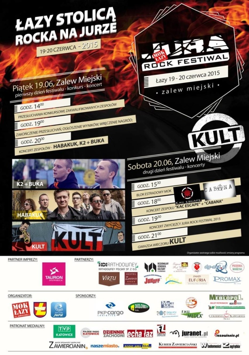 Jura Rock Festiwal
19-20 czerwca
Łazy, Zalew...