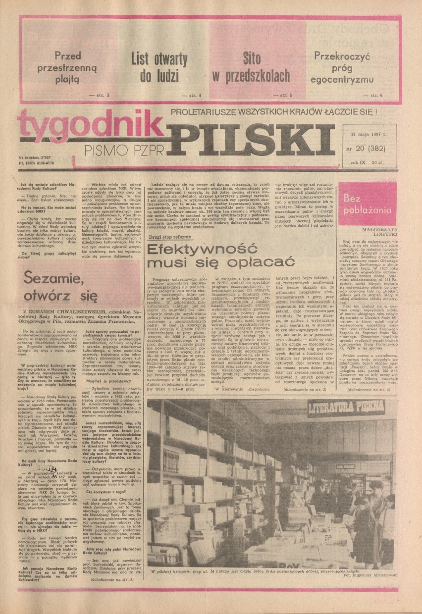 Hotel wreszcie otwarty, a w szkołach problemy z czystością - "Tygodnik Pilski", rocznik 1987