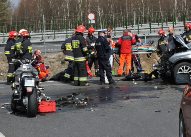 Wypadek motocyklistów pod Bydgoszczą