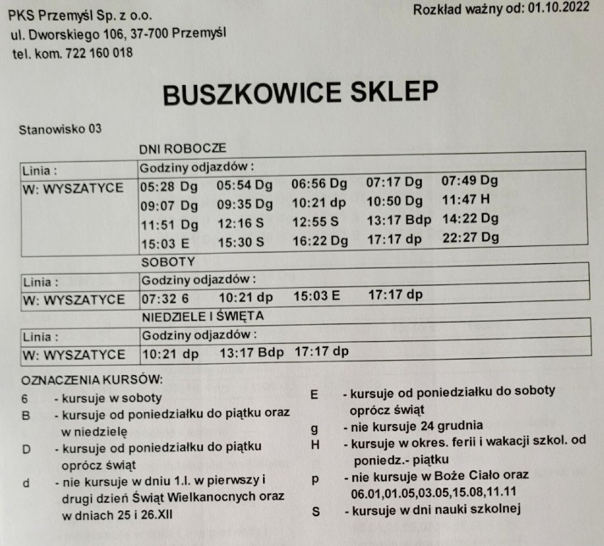 Autobusem MZK nr 3 nie dojedziemy już z Przemyśla do Buszkowiczek