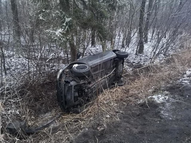 Wypadek z sarną w Sławkowie