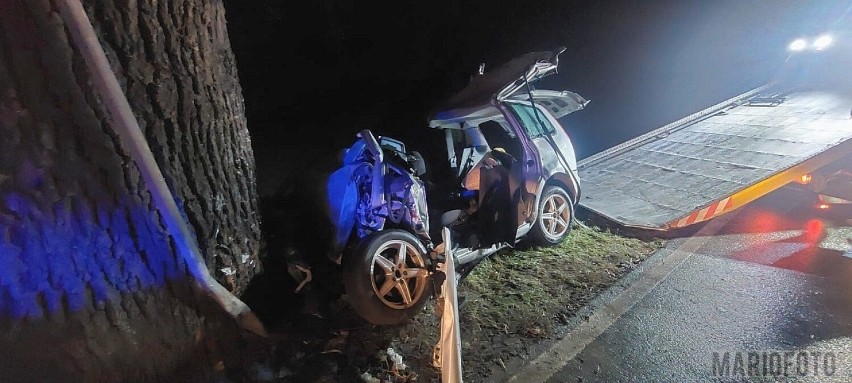 W Ściborze koło Nysy kierowca osobówki wypadł z drogi i zginął na miejscu. To ósma ofiara wypadków drogowych na Opolszczyźnie w listopadzie