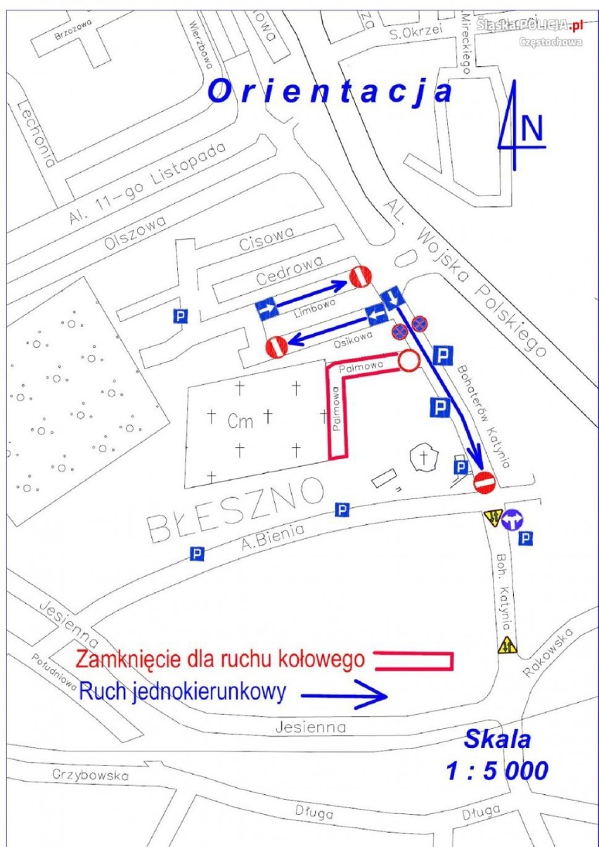 Zmiany organizacji ruchu przy cmentarzach już od jutra