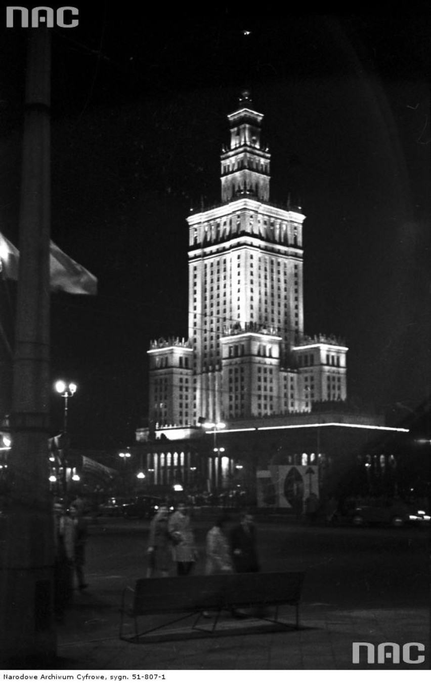 Pałac Kultury i Nauki w Warszawie/ rok 1955