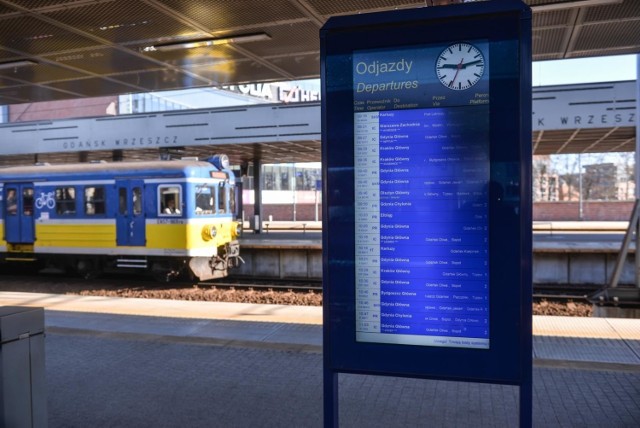 W ostatni weekend marca 2019 na ekranach SIP na peronach dalekobieżnych dworca PKP Gdańsk Wrzeszcz i w przydworcowych tunelach pojawiły się rozkłady